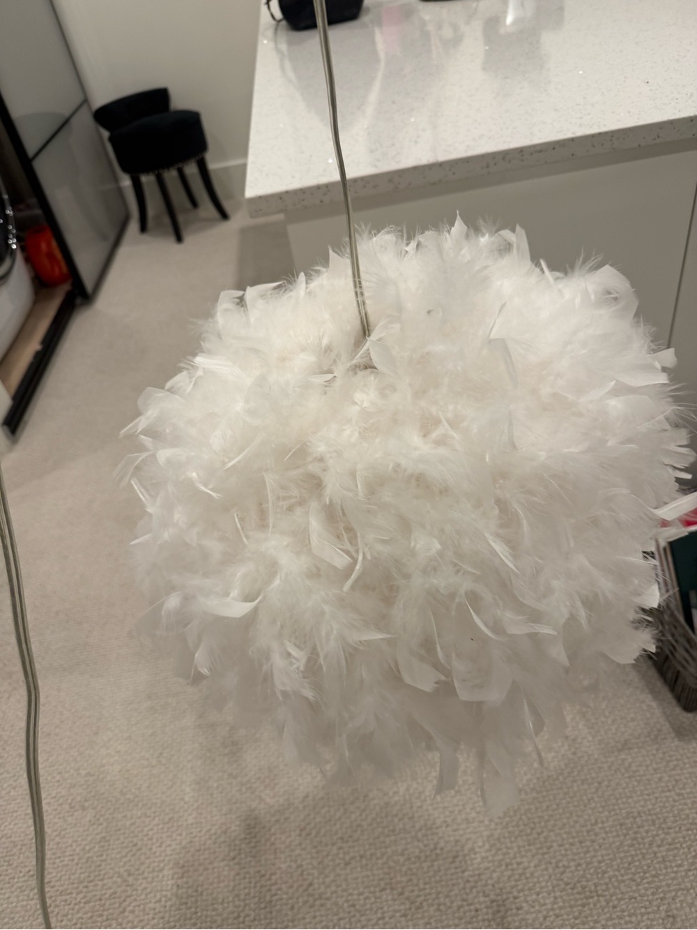 White Feather Pendant Light - Brand Unspecified